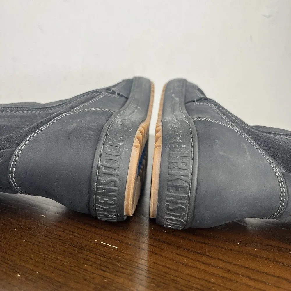 Birkenstock Woodbury Boots Women's 37/ 6 Black Suede Shearling Lined Buckle Warm - Picture 16 of 16